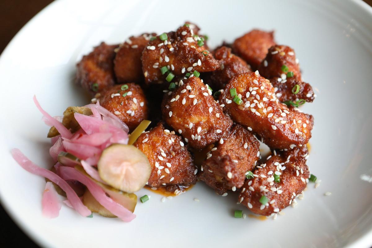 Tokyo fried chicken is one of the small plates offered at Chef Ouita Michel’s Honeywood at The Summit at Fritz Farm.