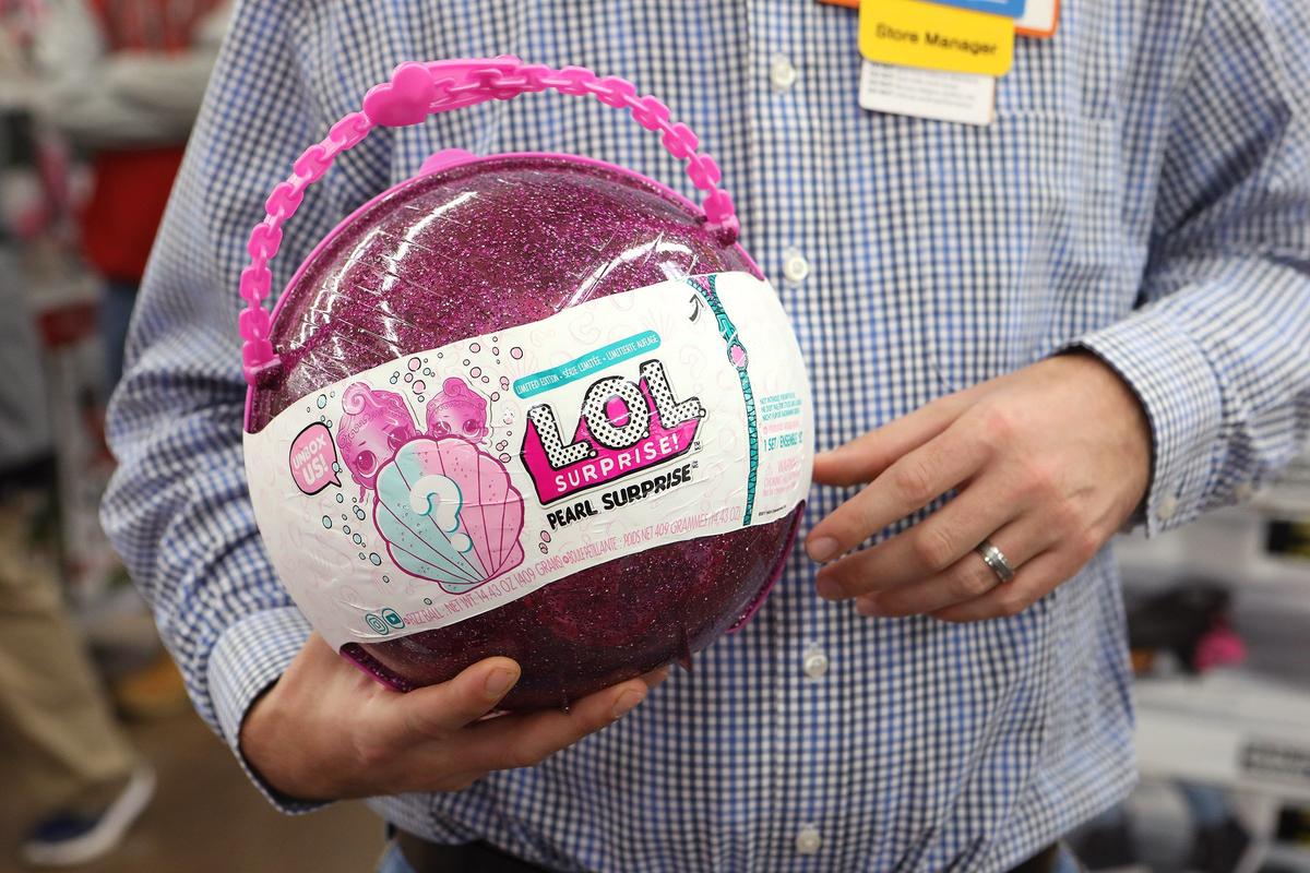 One of the hottest toys: LOL Surprise toy, with 60-plus pieces inside, at Walmart in Hamburg shopping center.