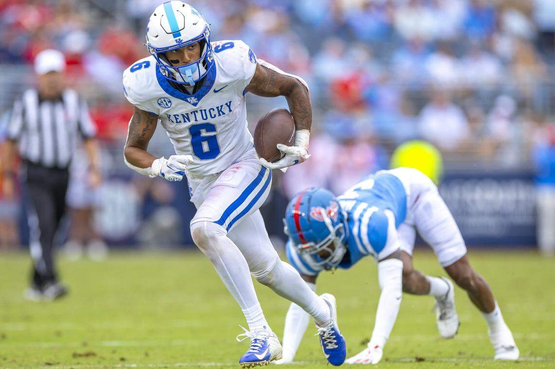Junior wide receiver Dane Key was one of the few consistent weapons on a Kentucky offense that struggled throughout the 2024 season.