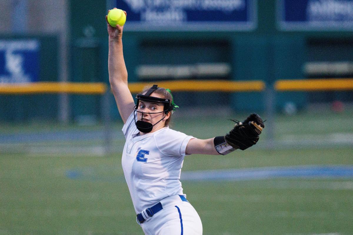Lexington Catholic freshman Abby Hammond pitched a perfect game in the Knights’ 10-0, six-inning win over Paul Laurence Dunbar on Tuesday night.
