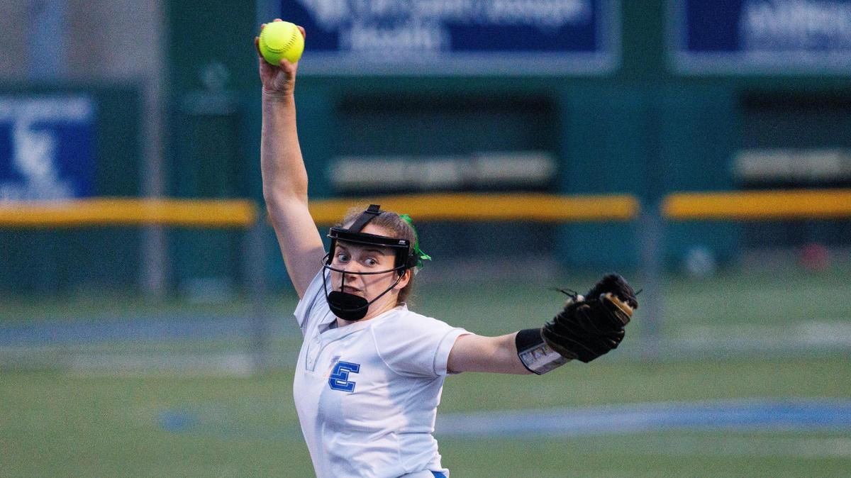 Lexington Catholic’s Abby Hammond, shown here during last week’s district tournament, picked up her 25th win of the season during Monday night’s regional win over Madison Central.