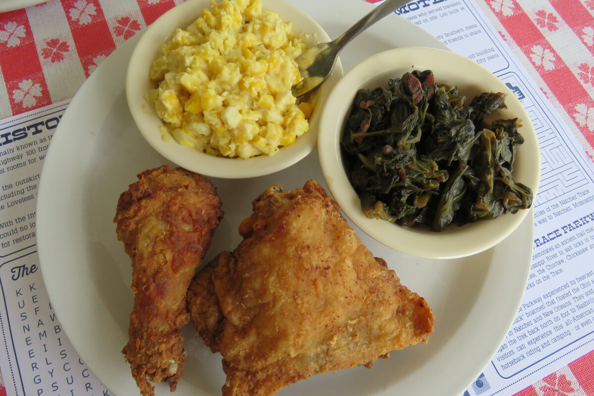 Loveless Cafe’s fried chicken is legendary, classic comfort food in Nashville.