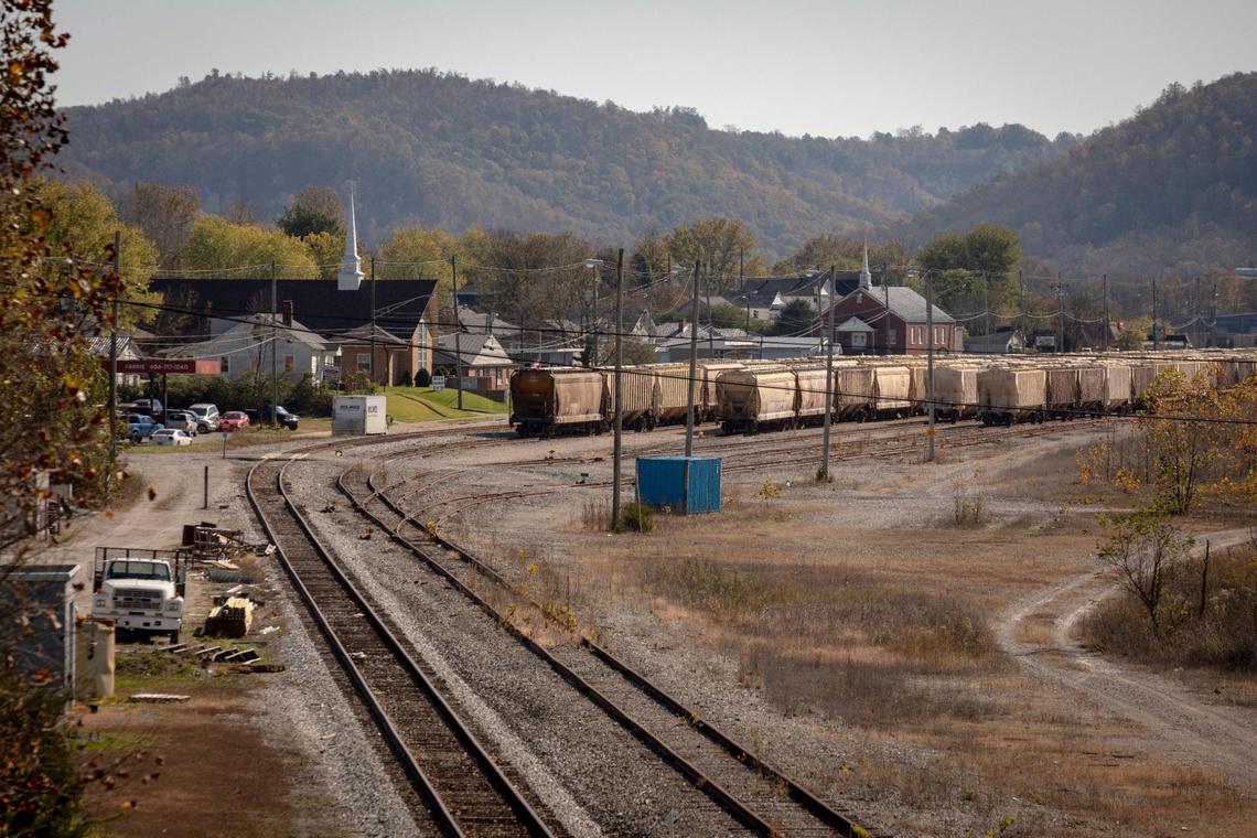 Non-profit, Kentucky Steam, has a plan to develop 40 acres of former railroad property into a 4,500 person venue, “The Yard” in Irvine, Estill County, Ky., Monday, November 2, 2020. Kentucky Steam has already purchased the land and is ready to start construction on the venue, with the sponsorship of Hardy Oil, that it hopes will lead the way for other endeavors to celebrate the regions railroad heritage. In 2018 Kentucky Steam Heritage Corporation purchased the property from CSX Transportation for a future rail-based tourism and historical development. Kentucky Steam has renovated a retired CSX mechanic shop and begun restoring 75-year old steam locomotive C&O 2716 after moving it from the Kentucky Railway Museum.