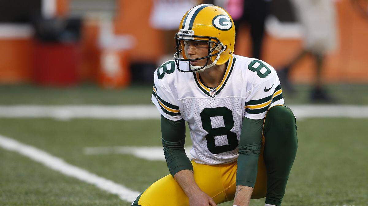 Former Green Bay Packers punter Tim Masthay (8), who played at the University of Kentucky, has joined the Centre College men's soccer staff as a volunteer assistant.