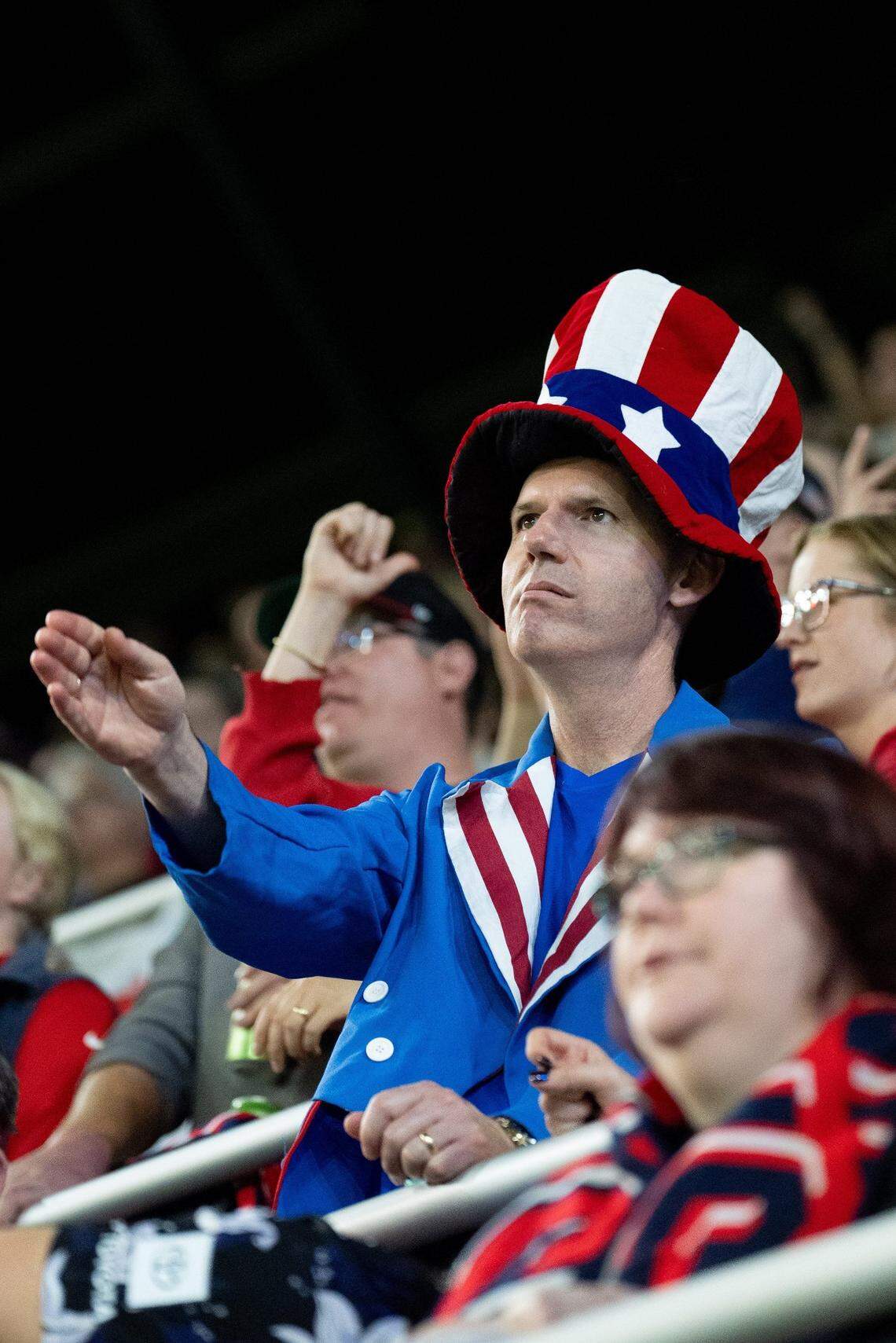 U.S. head coach Emma Hayes said the team fed off the crowd’s energy Wednesday night. “You can certainly feel the excitement.”