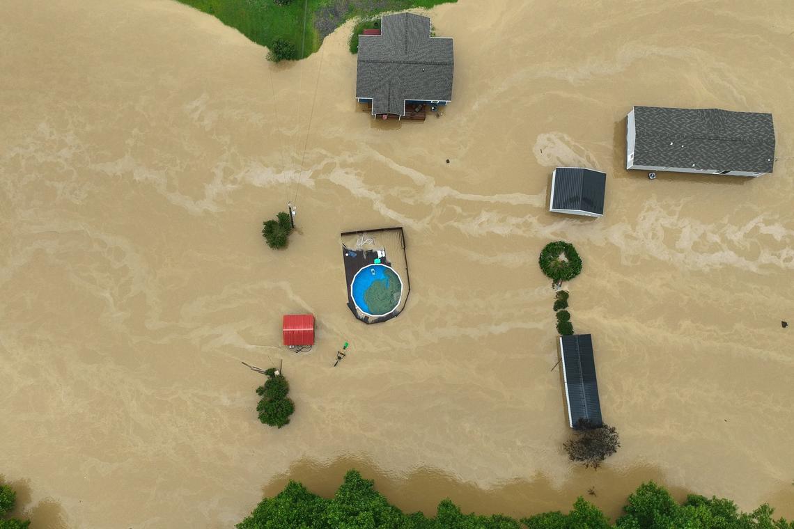 Near the Eastern Kentucky town of Quicksand experienced flash floods early July 28, 2022, following overnight rainfall.