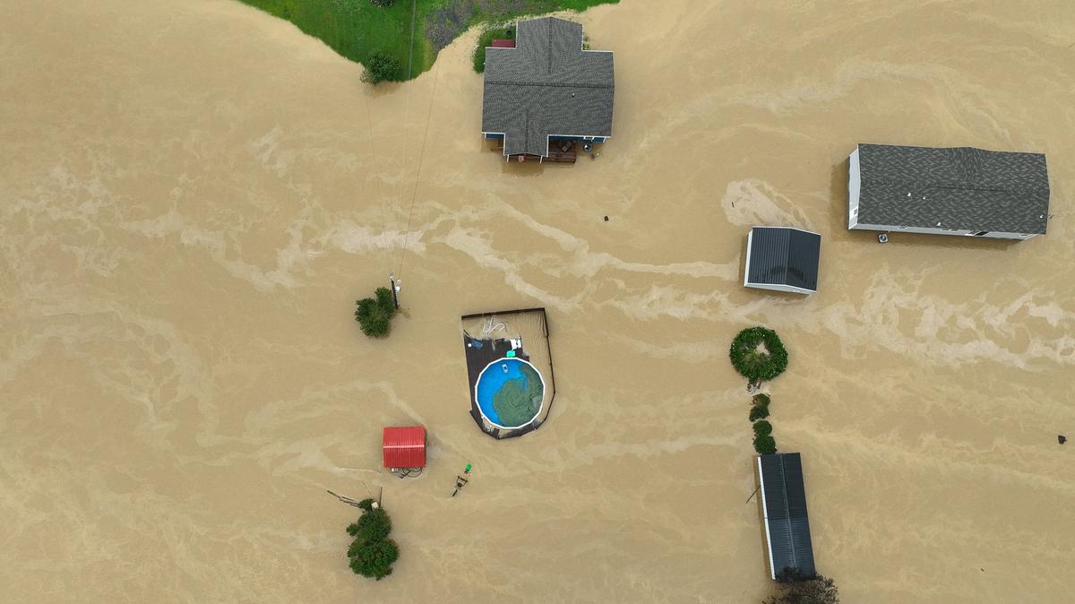 Near the Eastern Kentucky town of Quicksand experienced flash floods early July 28, 2022, following overnight rainfall.
