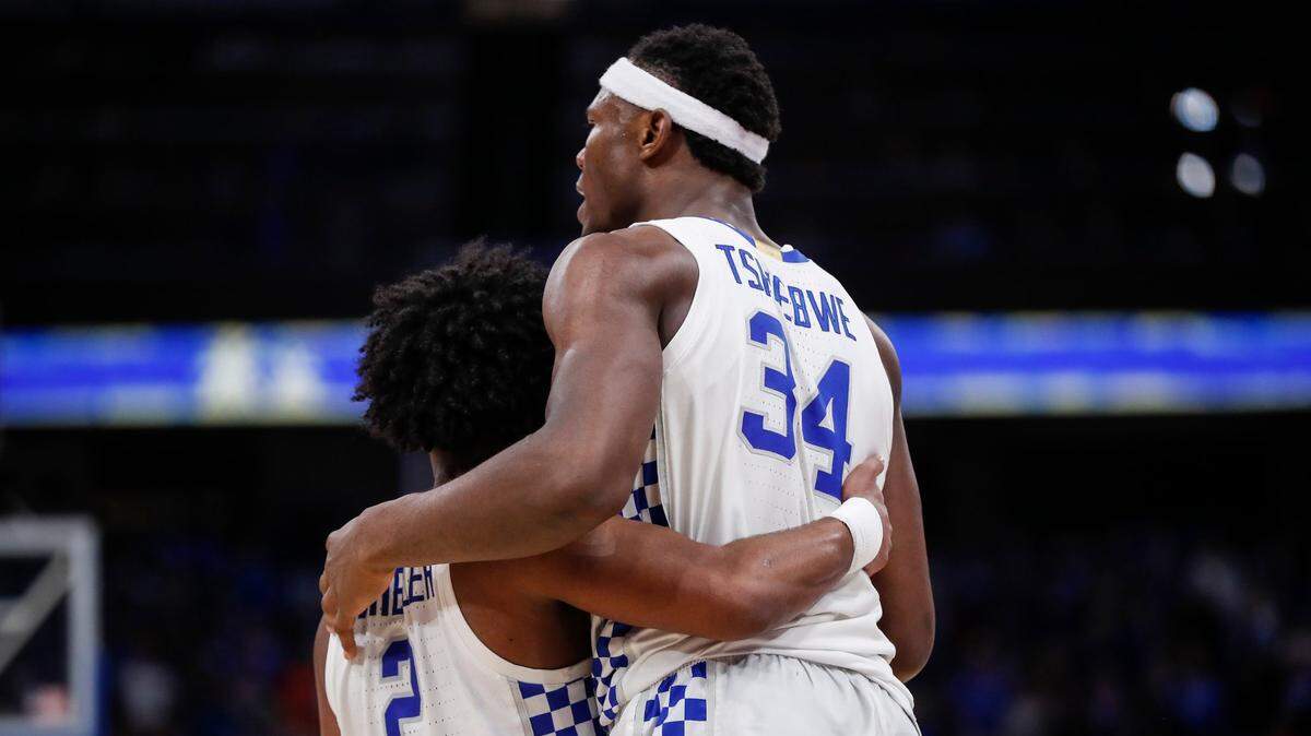 Sahvir Wheeler, left, and Oscar Tshiebwe are back for their second seasons at Kentucky, and the Wildcats will have big expectations in 2022-23.