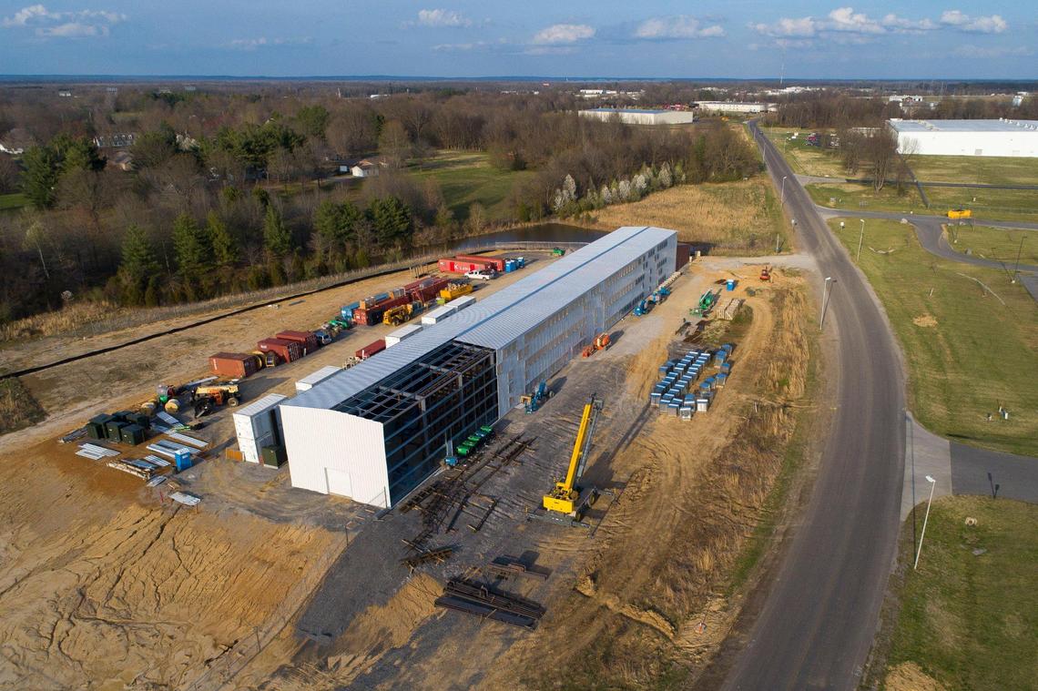 Blockware Mining operates a cryptocurrency mine in an industrial park in Paducah, Ky., on Tuesday, March 29, 2022. Bitcoin miners are in operation as construction is completed on the facility.