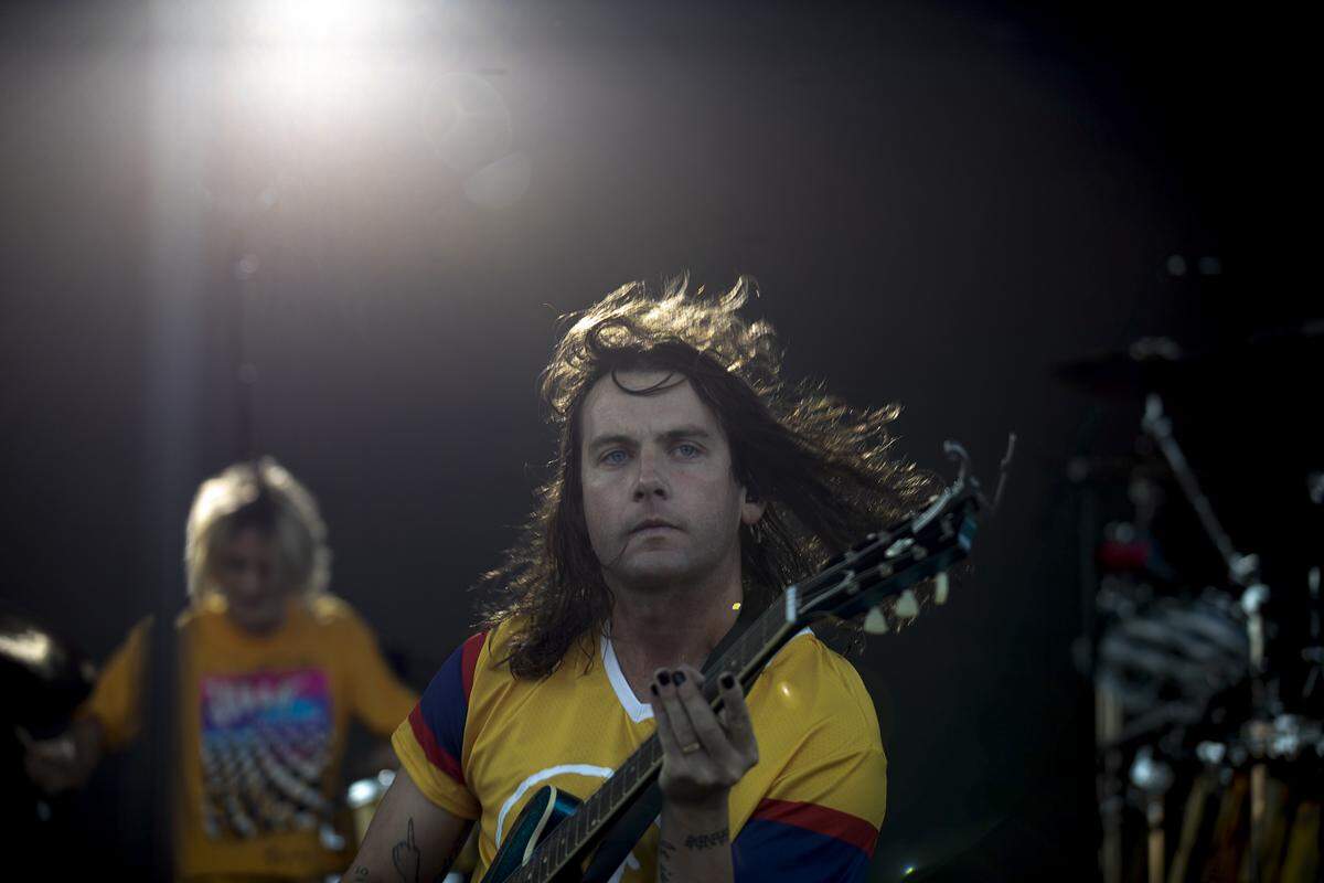 Judah and the Lion performs at the Forecastle Festival in Louisville, Ky., Friday, July 12, 2019.