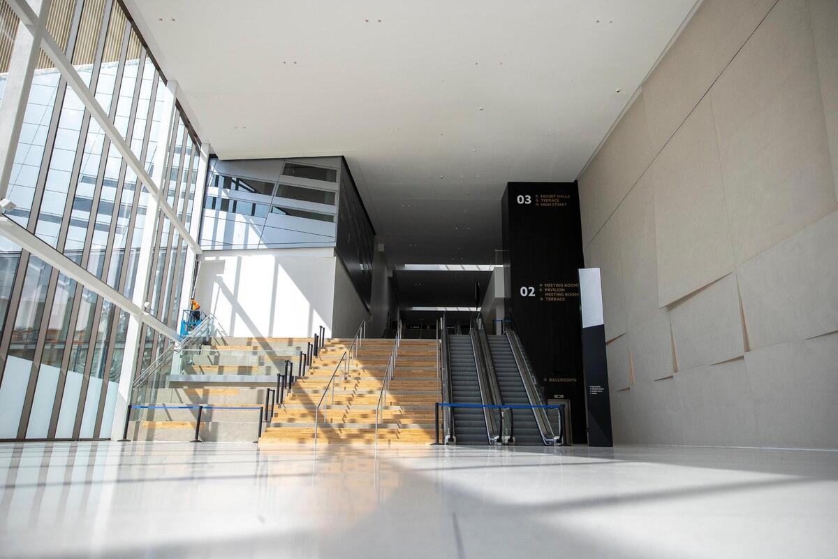 Visitors entering the facility from Vine Street will be greeted by the “Grand Lobby.”