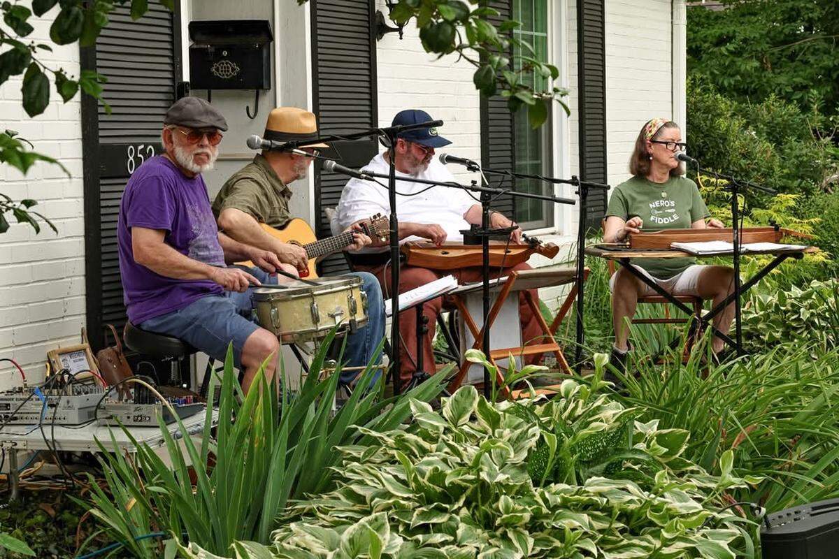 Nero’s Fiddle performs at Lexington Porch Fest 2025.
