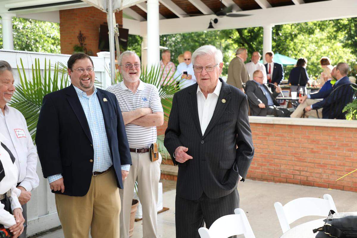 U.S. Rep. Hal Rogers, R-KY, right, pictured with late state senator Johnnie Turner, middle, and Sen. Phillip Wheeler, left.