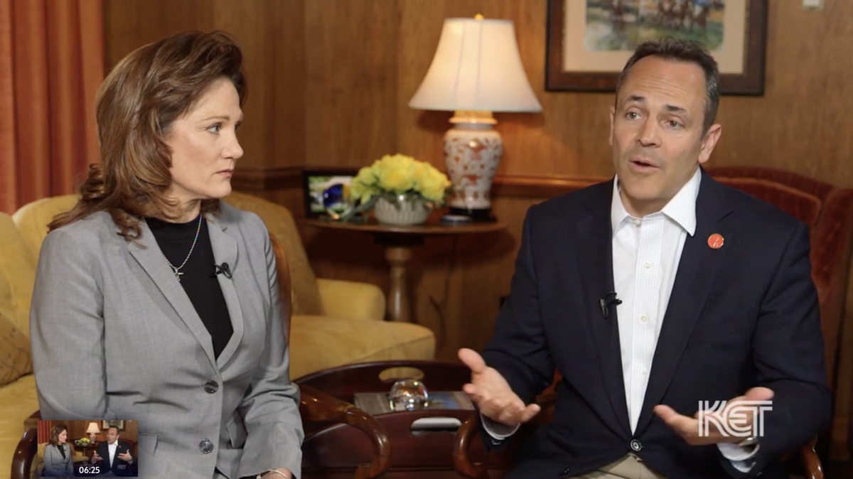 Then-Gov. Matt Bevin and his now estranged wife Glenna Bevin talked on KET in 2017 about their experiences with adoption.