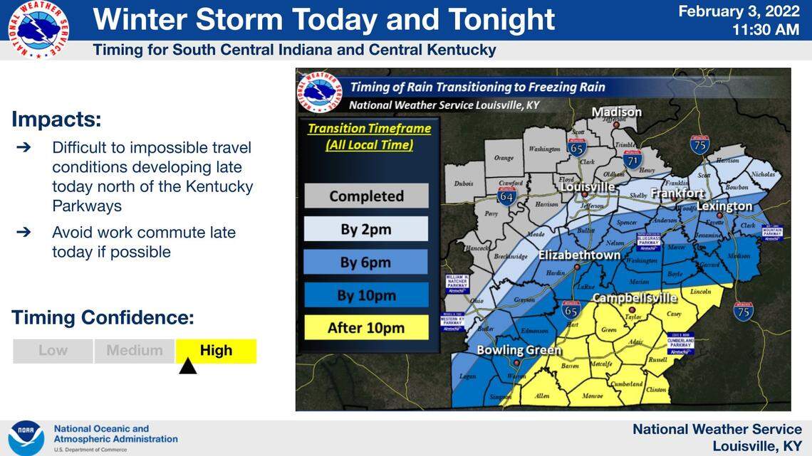 Live updates: Sleet reported in Lexington, flood advisories issued in Kentucky