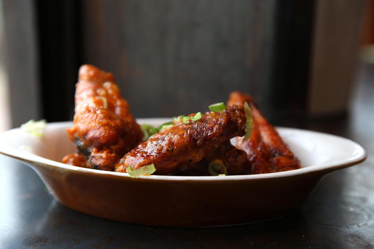 Smoked chicken wings at County Club.