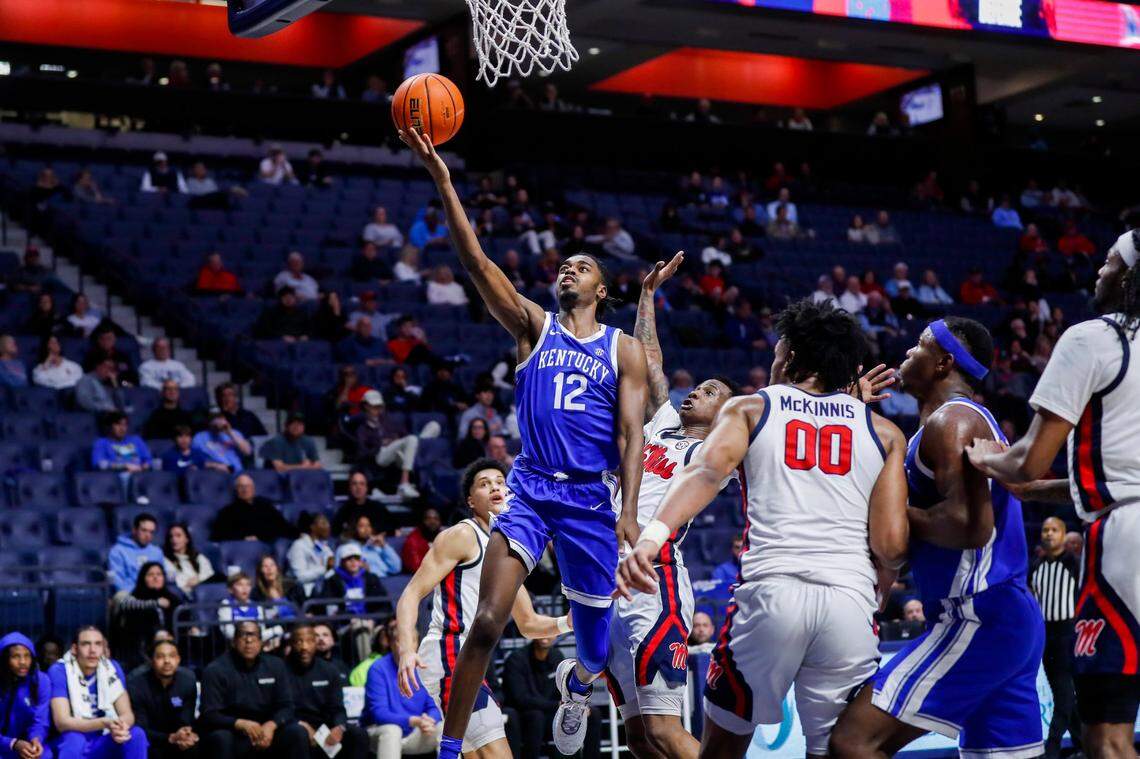 Kentucky guard Antonio Reeves (12) came off the bench to score 27 points and lead UK to a 75-66 win over Mississippi last season in Oxford, Miss.