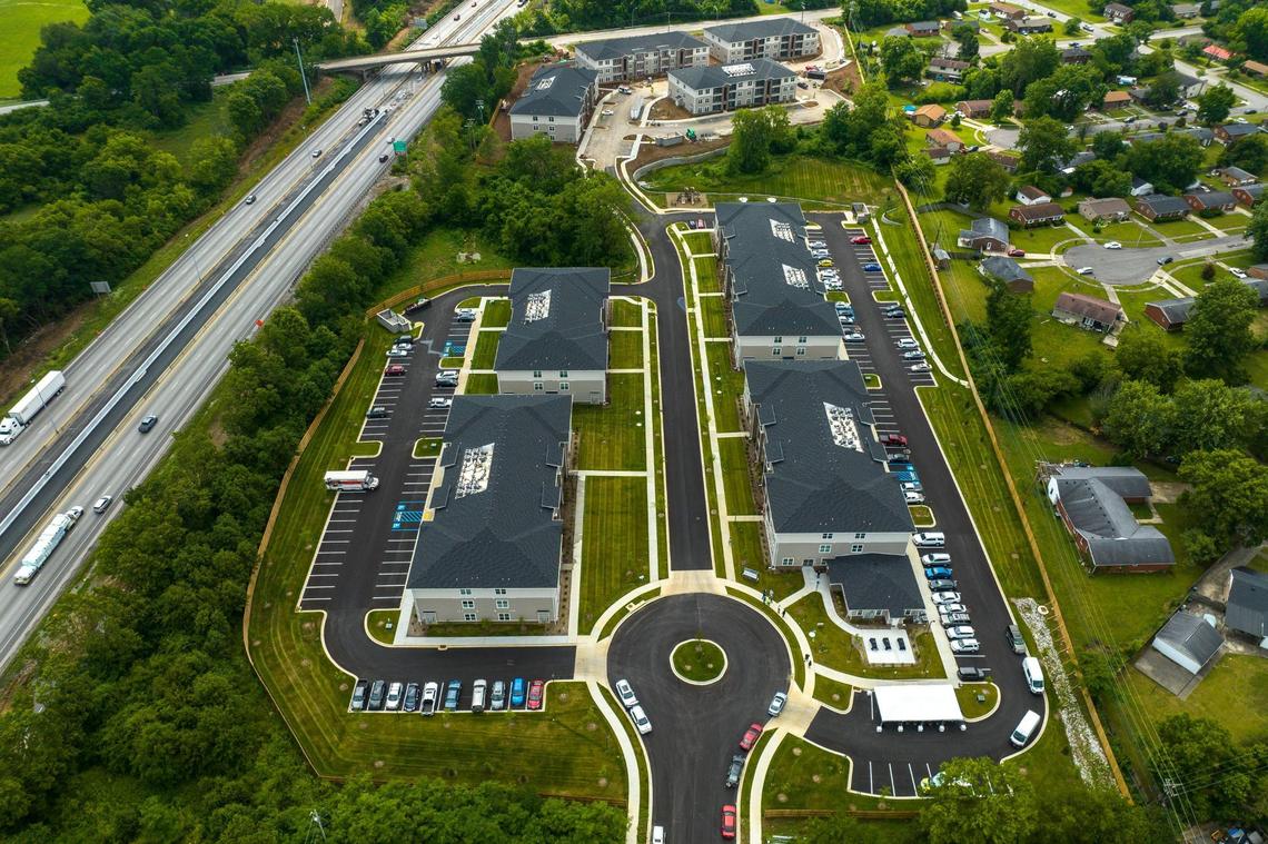 LDG Development held a ribbon cutting Tuesday, June 20, 2023, to officially open its 201-unit affordable housing complex off Russell Cave Road in Lexington, Ky.,