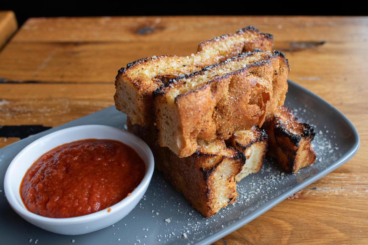 Addie’s Stone-Fired Pizza house-made focaccia bread sticks.