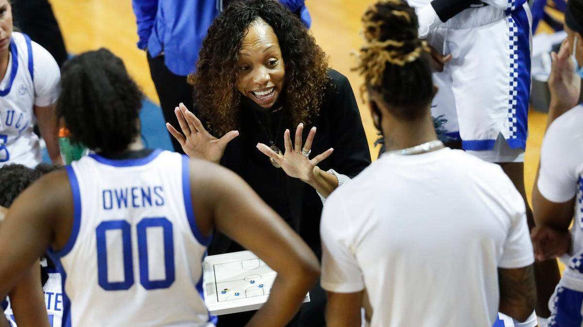 Coach Kyra Elzy has Kentucky among the nation’s top 16 projected NCAA seeds in her first season as Wildcats head coach.