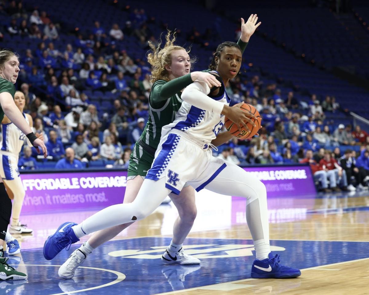 Ajae Petty (13) led Kentucky with 19 points and nine rebounds in its rout of USC Upstate in Rupp Arena on Saturday night.
