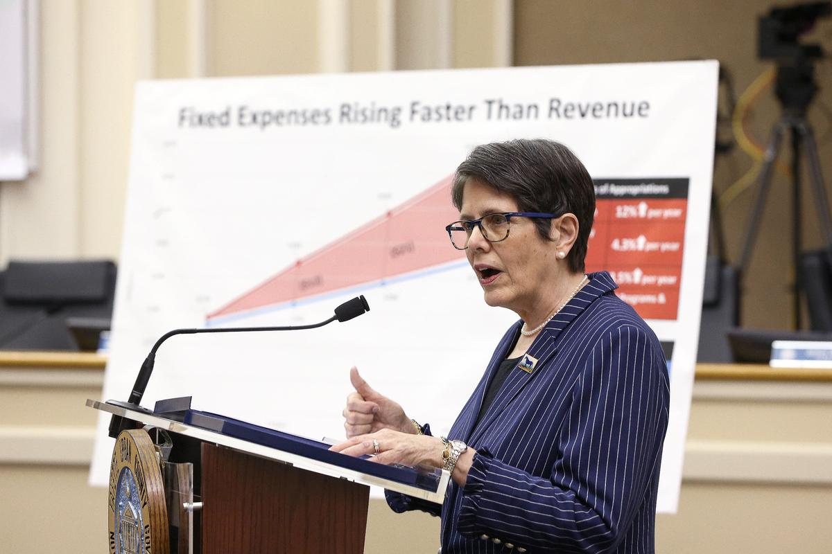 Lexington Mayor Linda Gorton presented her budget proposal for the fiscal year beginning July 1 to the Urban County Council in council chambers at the LFUCG Government Center.
