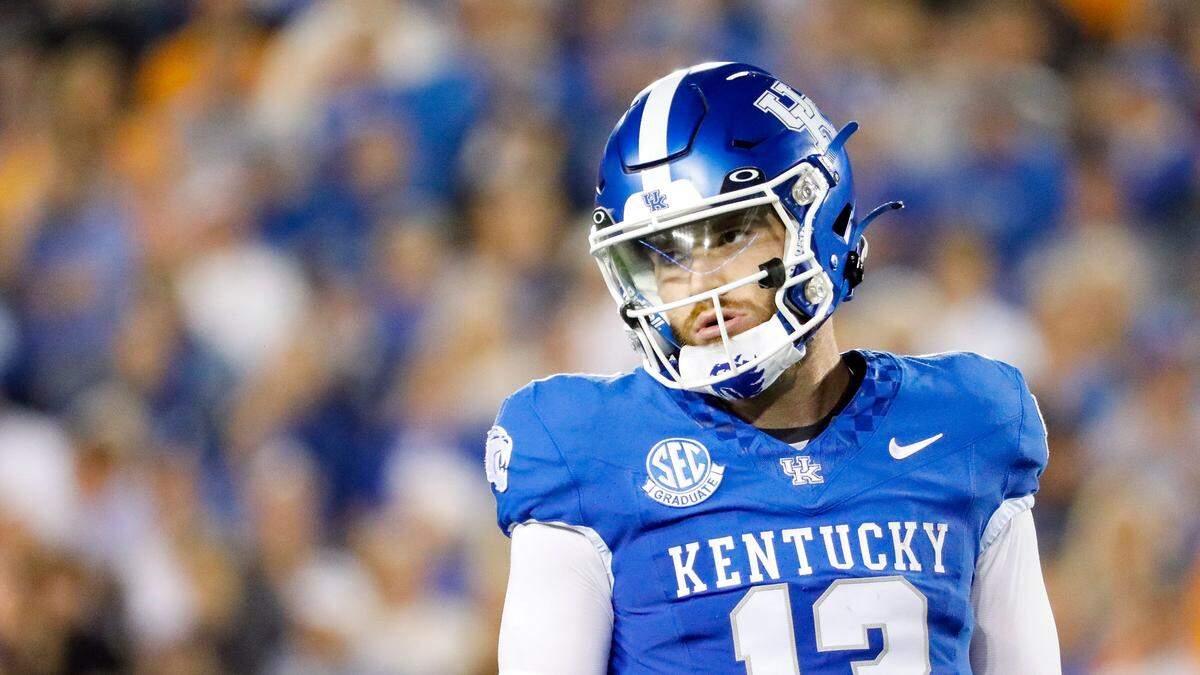 Kentucky quarterback Devin Leary during Saturday’s game against Tennessee at Kroger Field.