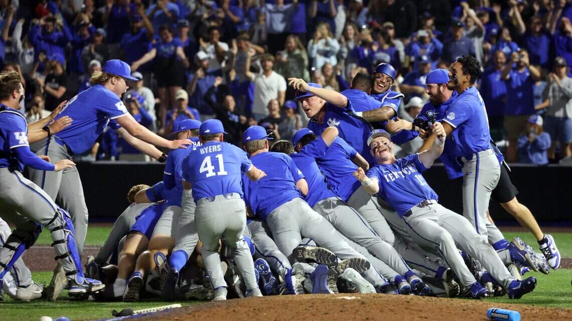 College World Series bound: How ‘gritty’ winning run sums up Kentucky baseball’s identity