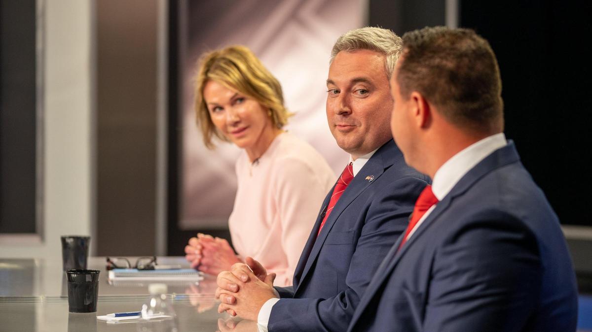 Kelly Craft, Ryan Quarles, Alan Keck at the Governor (Republican) debate at KET on Monday May 1, 2023 in Lexington, Ky.
