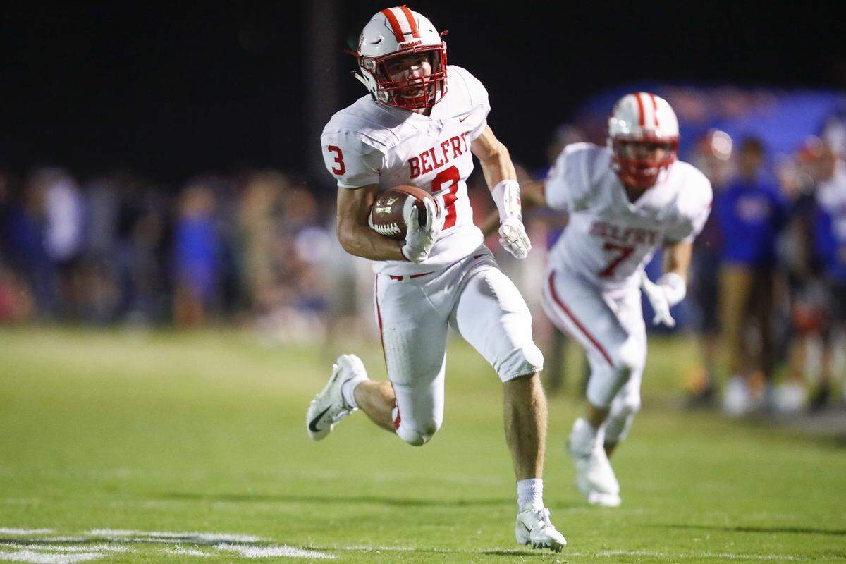 Belfry’s Isaac Dixon (3) rushed for 4,471 yards and 58 TDs over his career, including 1,690 yards and 25 scores as a senior.