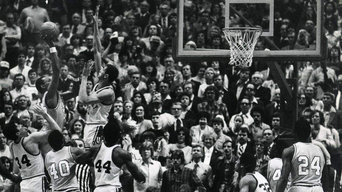 Sam Bowie’s block of Howard Carter’s shot preserved Kentucky’s 73-71 win over LSU in the 1980-81 regular-season finale and denied the visiting Tigers’ bid for an undefeated SEC record.