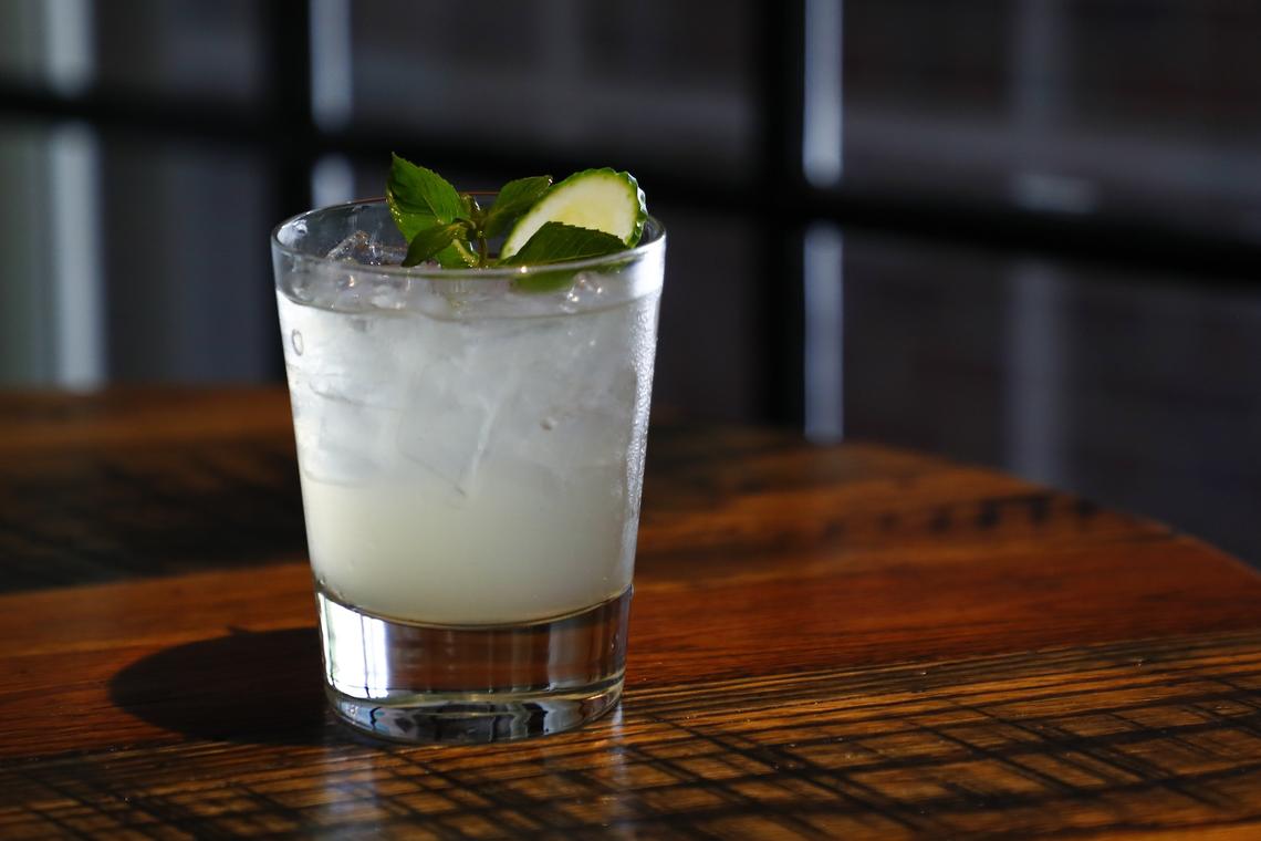 The Cucumber Ricky made with muddled cucumber and mint, lime juice, gin and ginger beer is on the cocktail menu at the newly opened at Graze.