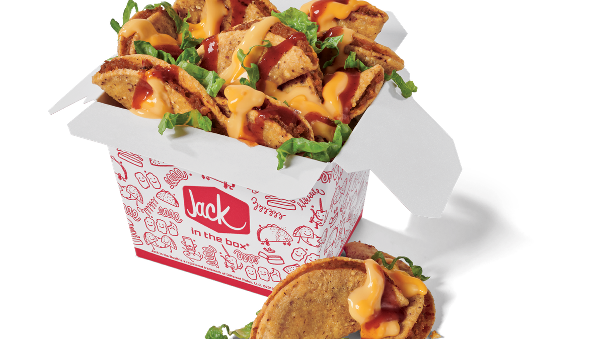 Loaded tiny tacos are one of several taco options burger chain Jack in the Box offers.