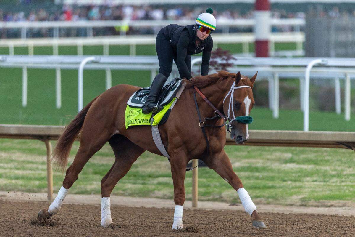 American Promise, trained by D. Wayne Lukas, is one of six Kentucky Derby entrants who have previously run on muddy or sloppy tracks. A chance of rain remains in Saturday’s forecast.