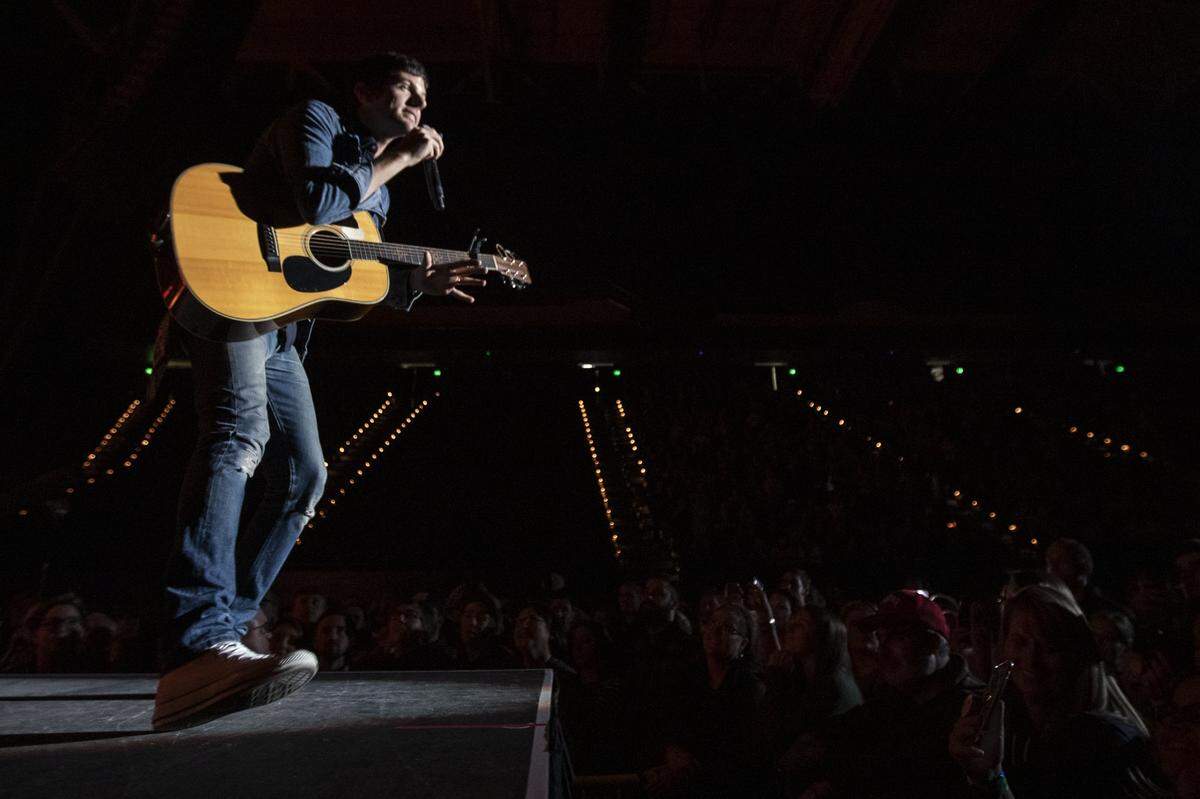 Seth Avett, of the Avett Brothers, during Saturday’s concert at Rupp Arena.