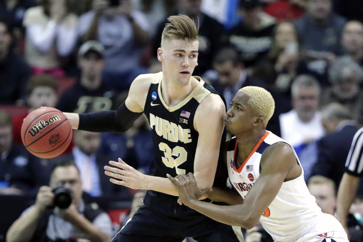 Matt Haarms, a 7-foot-3 junior from the Netherlands, averaged 9.4 points, 5.4 rebounds and 2.1 blocks per game for Purdue last season.
