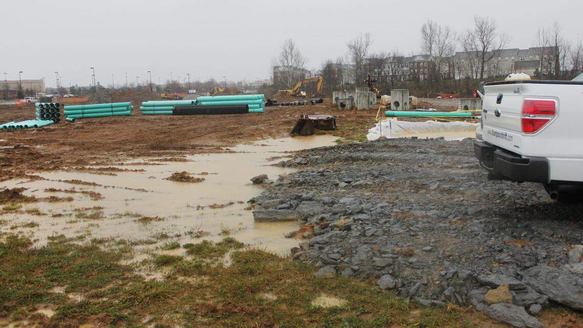 A long-vacant lot, shown on Thursday, March 8, 2012 in Lexington, Ky, on a corner of Hamburg has been purchased by Indianapolis-based developer Watermark Residential that plans to build a 150-unit apartment complex. The complex is being called Watermark at Hamburg Farms and is expected to open by the end of the year, 2012.  Photo by Laura Strange | Staff