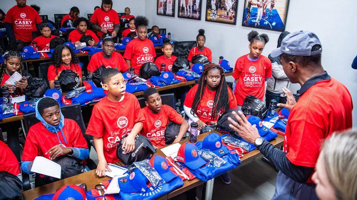 This past weekend, Dwane Casey and his family hosted 36 children from the Pure Heart Foundation, a nonprofit based in Detroit, for practice with the Pistons.
