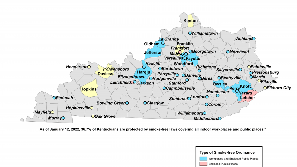 Growing number of KY cities, counties bar smoking in public buildings. Why some won’t.