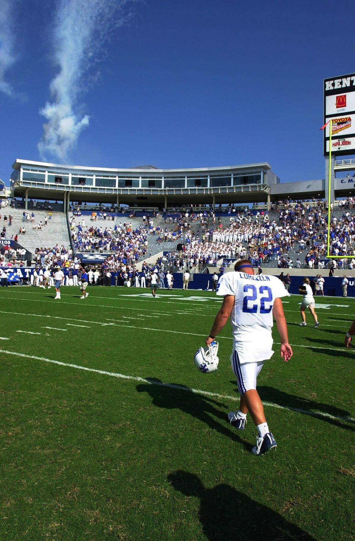 Former University of Kentucky quarterback Jared Lorenzen was laid to rest Wednesday in northern Kentucky. Lorenzen died last week at the age of 38 after battling a variety of health problems.