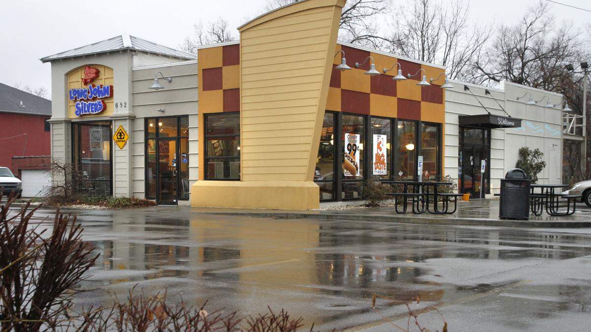 Yum co-branded Long John Silver's and A&W restaurants, like the one on East Main Street at Walton Avenue in Lexington. Long John Silver's, a fish restaurant chain, was founded in Lexington.    