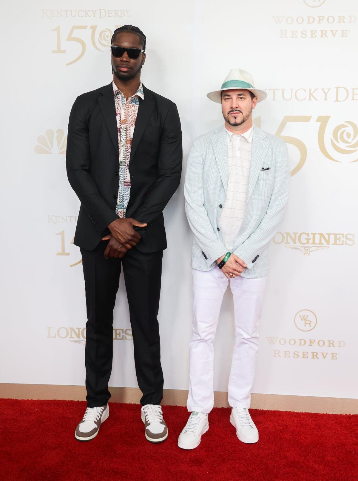 Nathan Mensah poses for a photo on the red carpet at the Kentucky Derby on Saturday, May 4, 2024, at Churchill Downs in Louisville, Kentucky.