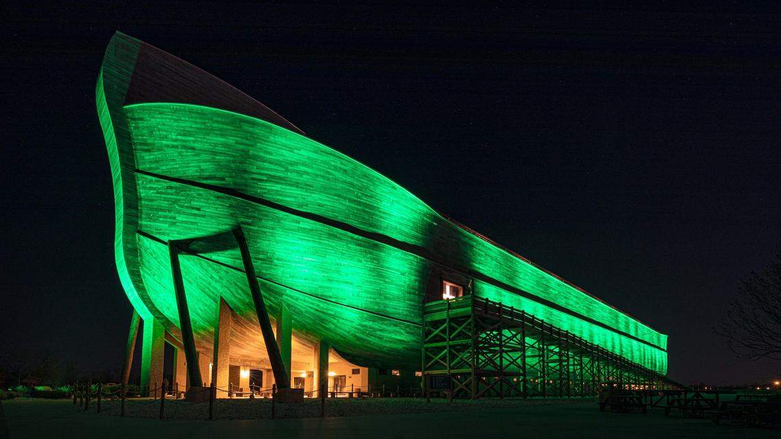 The Ark Encounter has been lit up green at the request of Gov. Andy Beshear. The Ark Encounter’s founders said they want to show compassion for coronavirus victims in Kentucky.