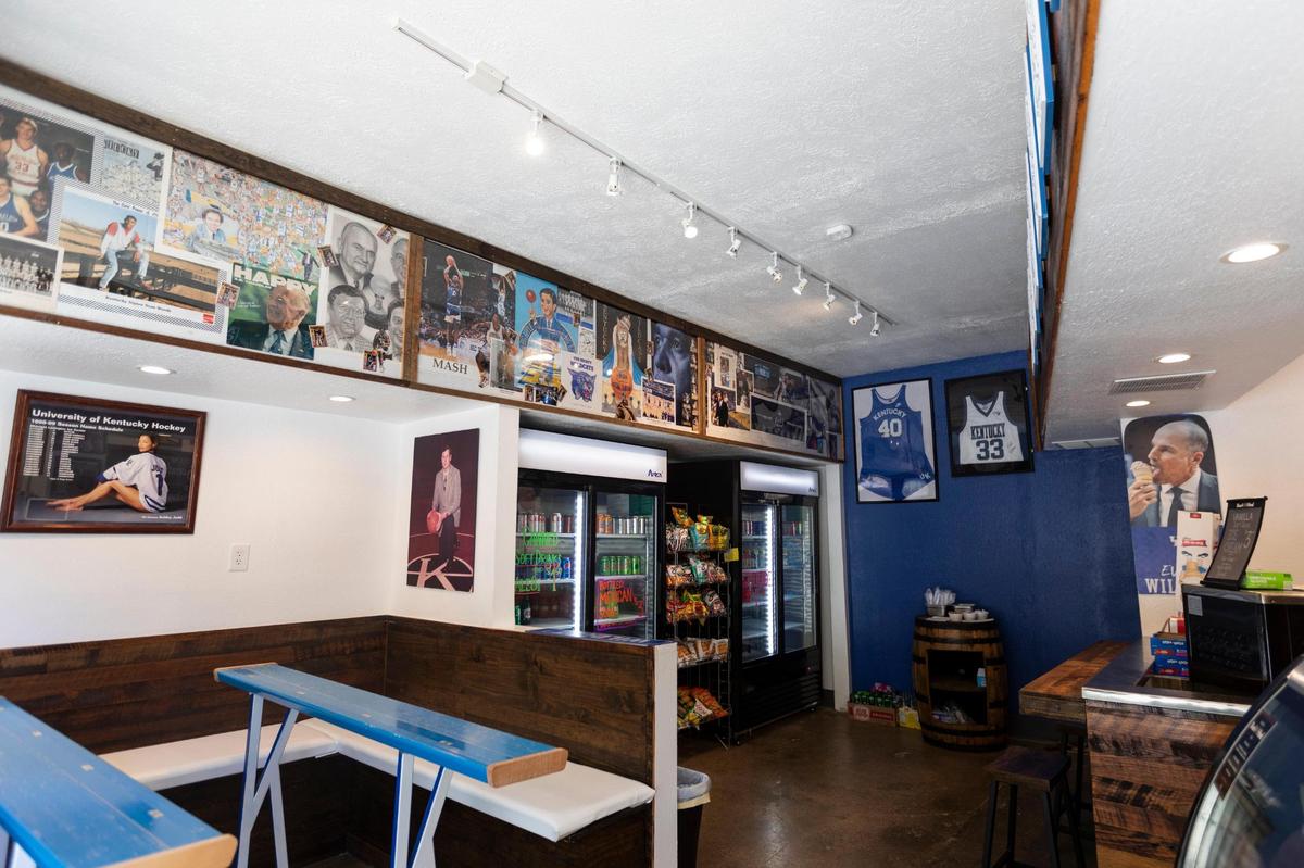 The Big Blue Deli is covered in University of Kentucky Wildcat memorabilia on Limestone Street in Lexington, Ky., Friday, August 12, 2022.