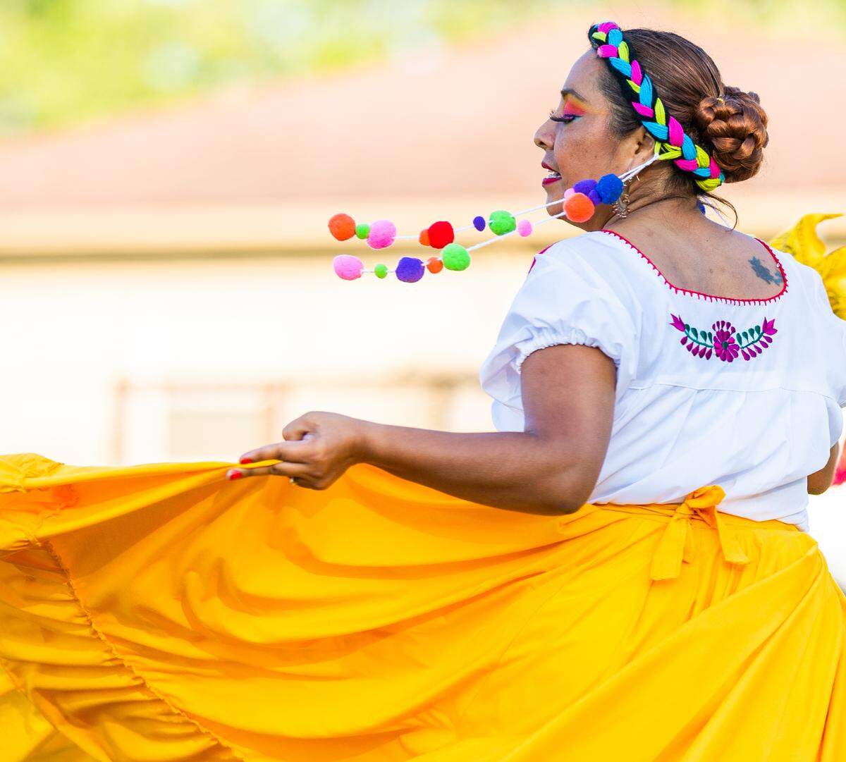 A dancer performed earlier this year at an event hosted by the Casa de la Cultura de Kentucky. The organization’s Viva Mexico celebration will feature dancers of all ages performing traditional dances.