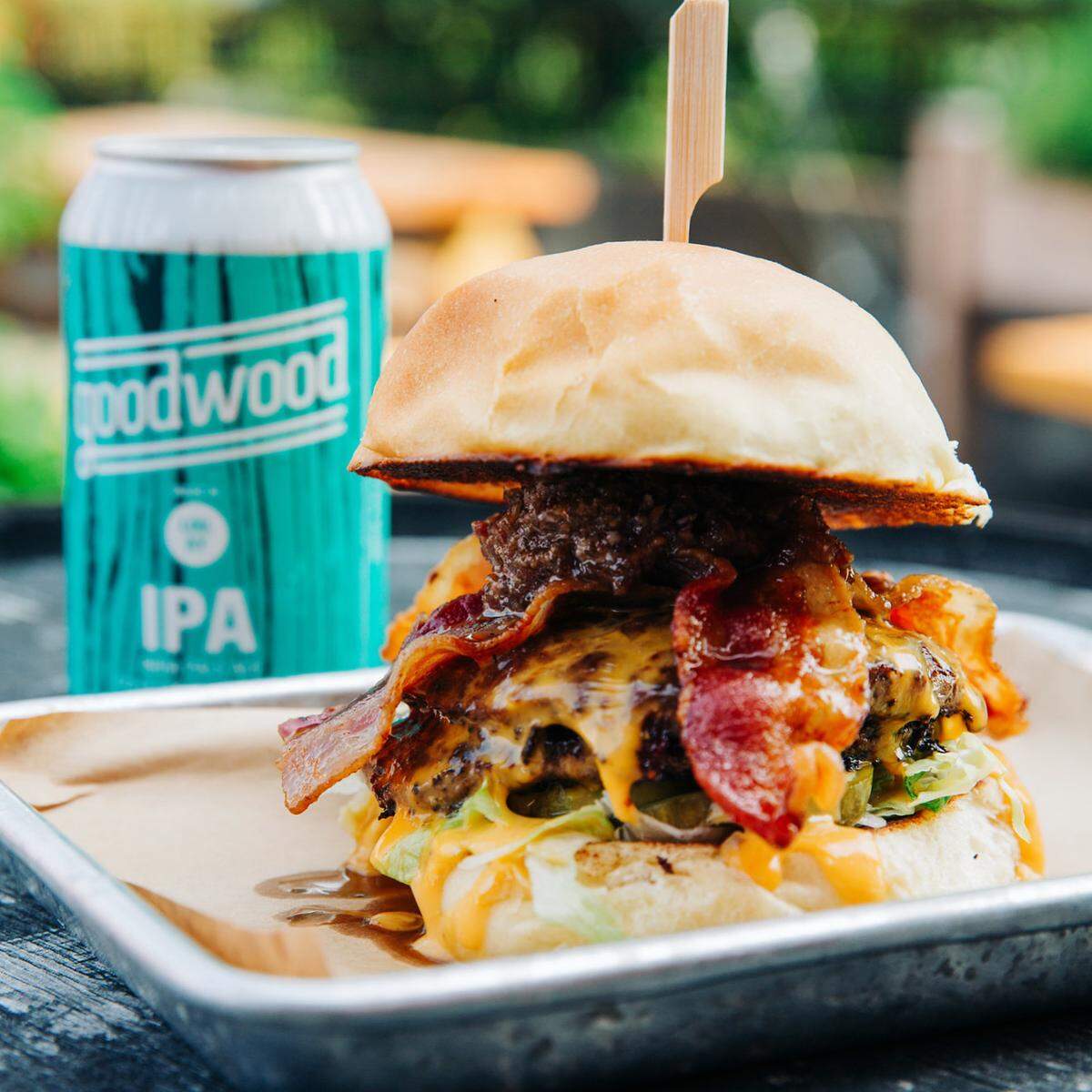 The Drunken Pig and an IPA from Goodwood were part of the 2020 Lexington Burger Week, put on by Smiley Pete.
