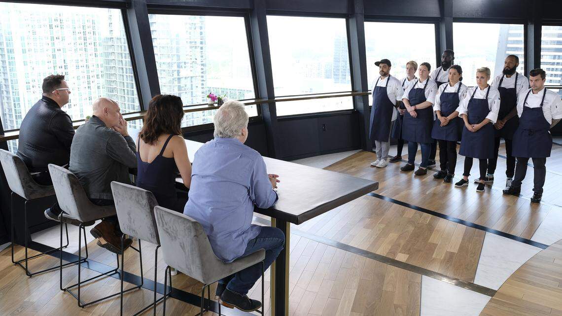 Somebody hits a sour note in the “Music City USA” episode of “Top Chef” Kentucky for judges Graham Elliot, Tom Colicchio, Padma Lakshmi and Jonathan Waxman. Will it be chef David Viana, Adrienne Wright, Sara Bradley, Eric Adjepong, Michelle Minori, Kelsey Barnard, Justin Sutherland or Eddie Konrad?