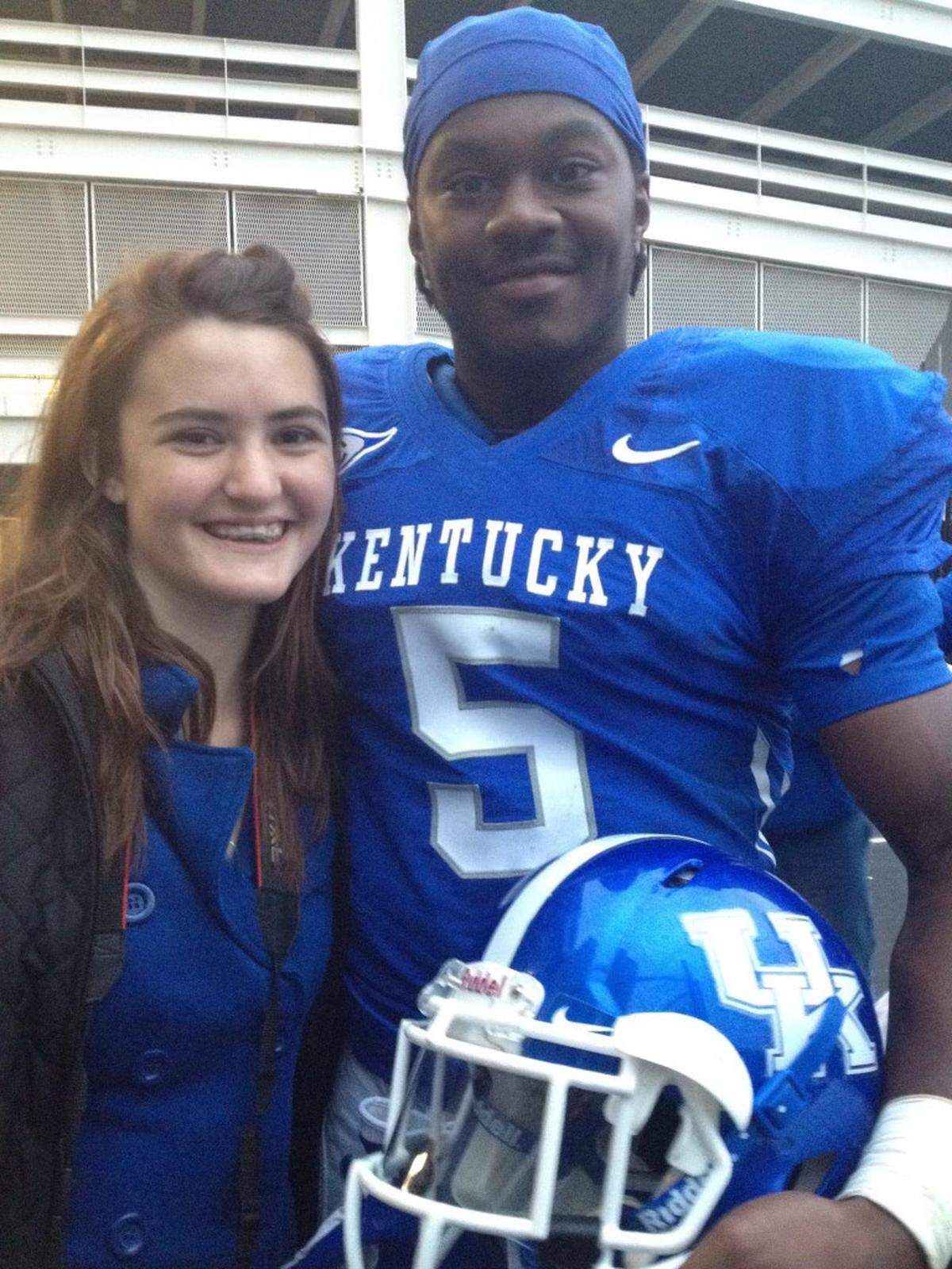 Alex Otte’s recovery was cheered on by UK football players like Ashely Lowery, shown here in 2012.