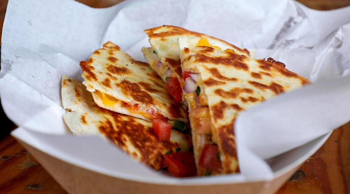A cheese quesadilla from O’Brothers Smokehouse.