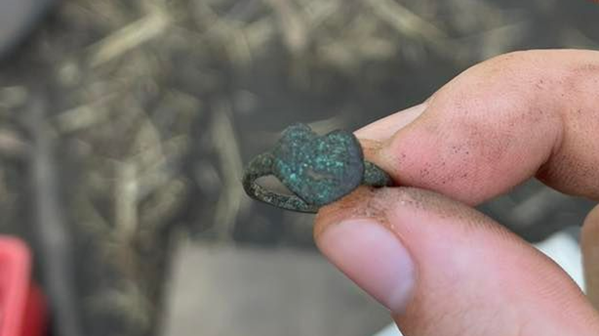 This “Jesuit ring” was found at the site of Fort St. Joseph, a former French stronghold dating to the 1680s in southwest Michigan.